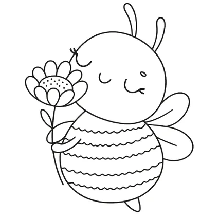 Desenho de abelha para colorir e imprimir - educação infantil (página 1)